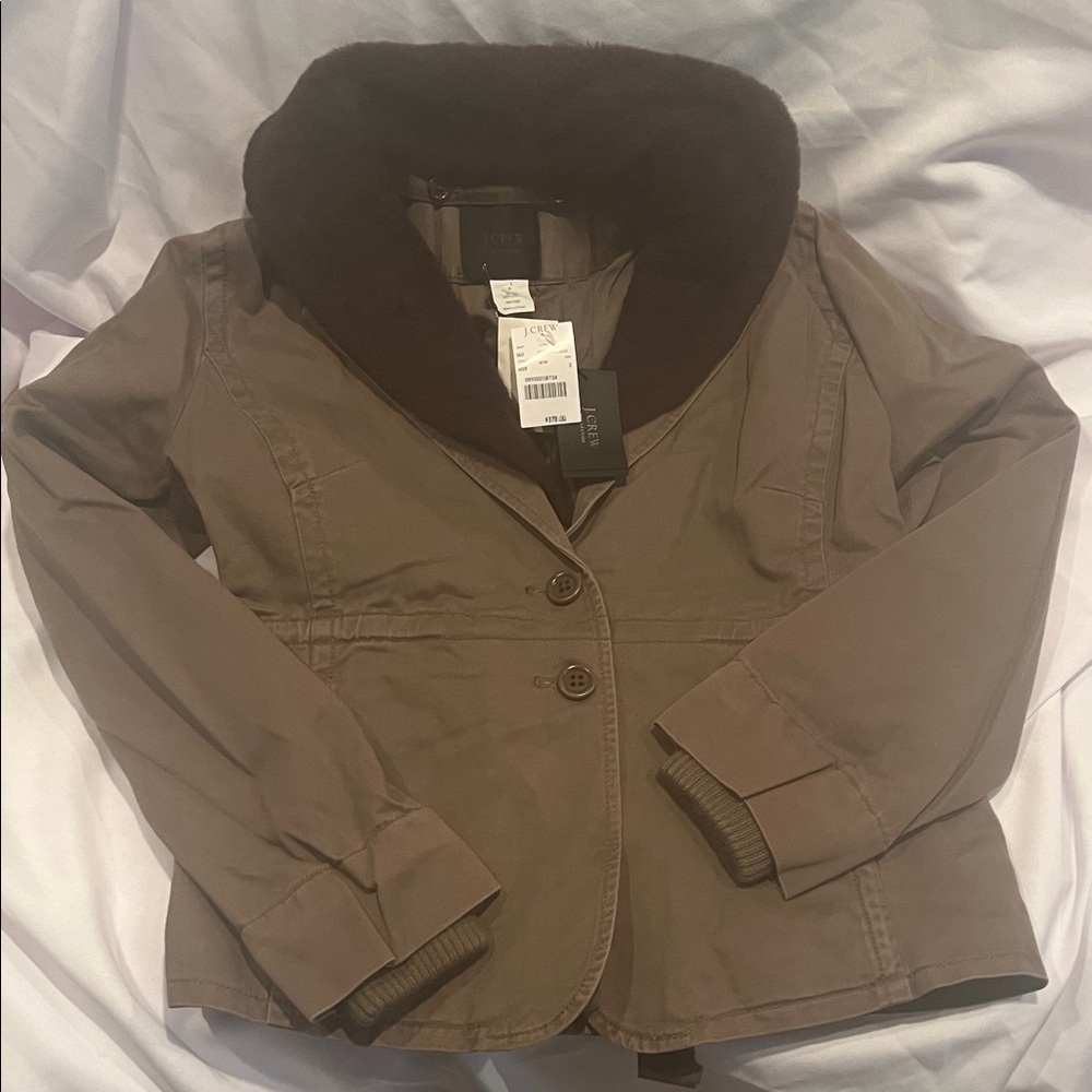 J.Crew Brand New NWT Women’s All Season Outerwear w/removable Collar Sz 2